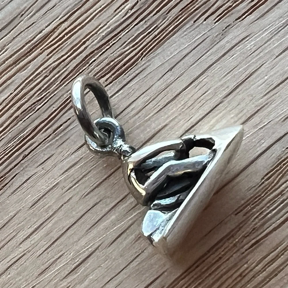 Jet Ski Charm Vintage Sterling Silver 925 NOS Watercraft